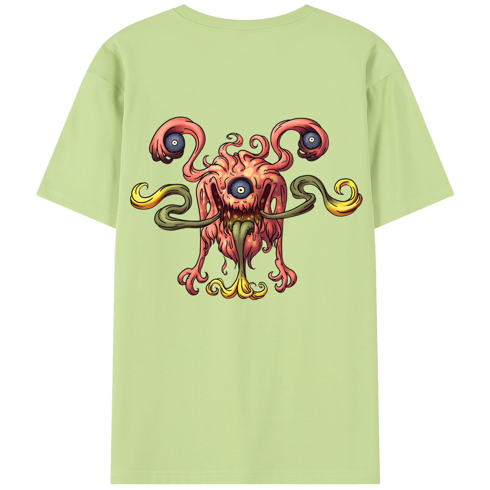 （画像用） ドラゴンクエスト Doragon Kuesuto Dragon Quest 綿100％半袖Tシャツ（背面プリント）